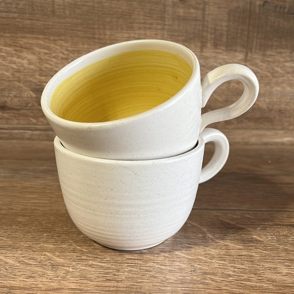 Vintage‎ Franciscan Earthenware HACIENDA GOLD Tea Cups USA Swirl Yellow Speck - Picture 10 of 10